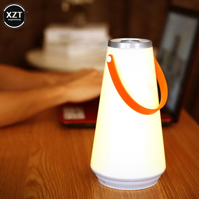 Lentera LED Portabel Kreatif Lampu Tenda Gantung Sakelar Sentuh USB Lampu Malam Dapat Diisi Ulang untuk Kamar Tidur Ruang Keluarga Lampu Kemah