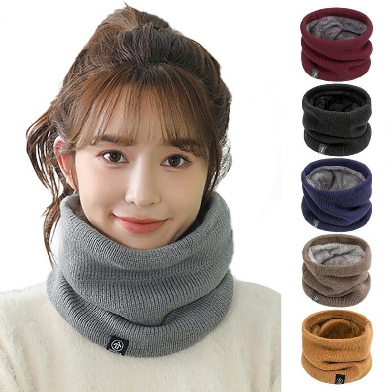 Solid Color Scarf Cozy Unisex Cycling Neck Wrap Plush Elastic Windproof for Outdoor Skiing Skating Stay Warm Stylish Classic