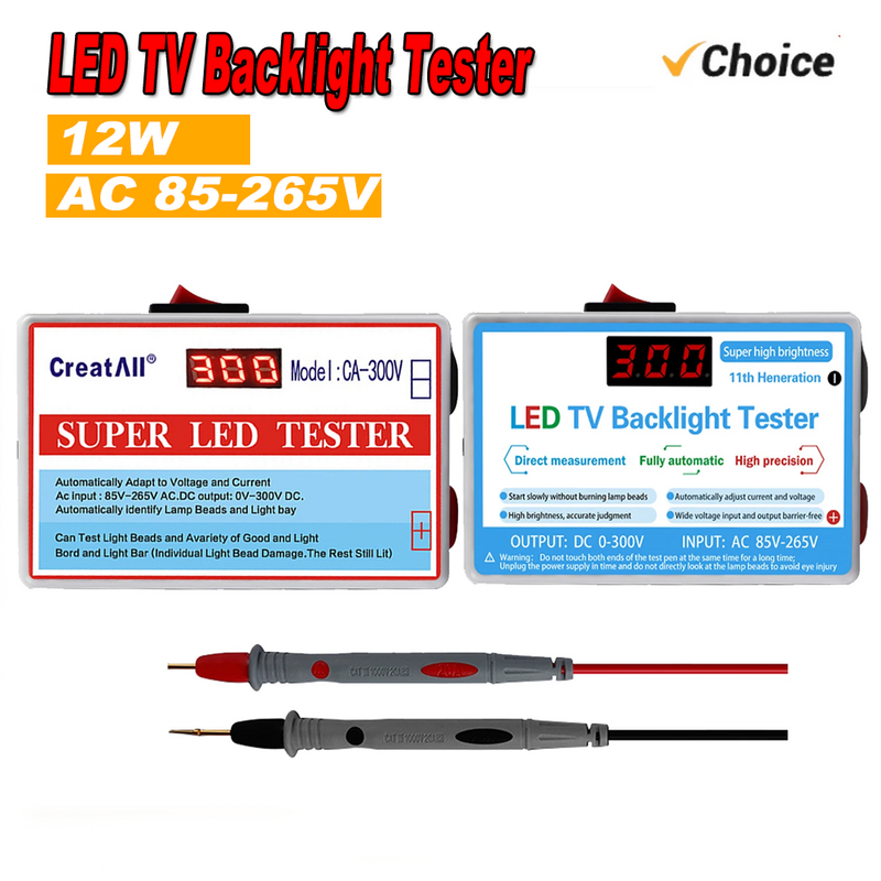 Multipurpose LED TV Backlight Tester, LED Strips Beads Test Tool, instrumentos de medição para luz LED