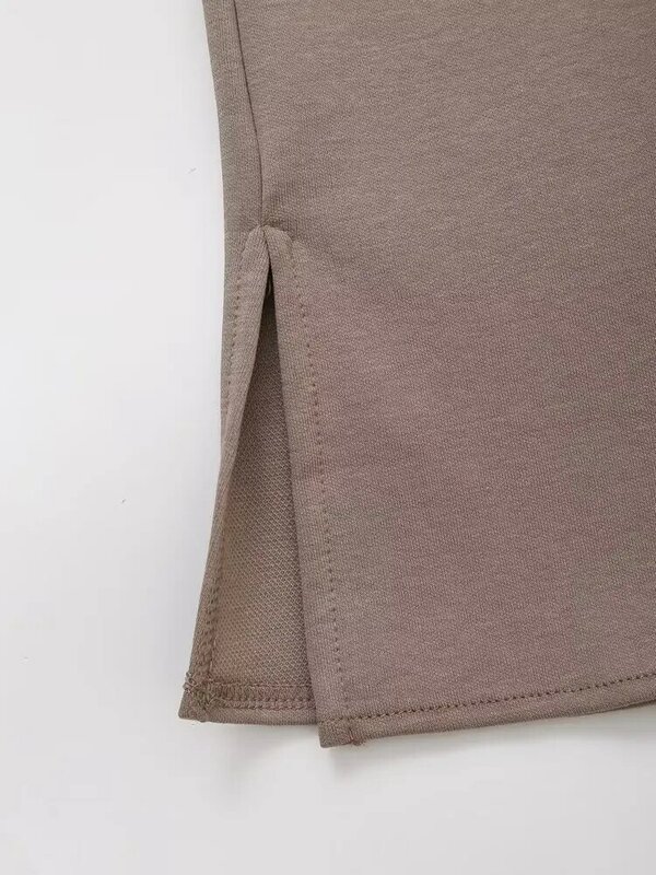 2024แฟชั่นใหม่เสื้อถักลำลองคอกลมทรงหลวมชุดสูทผู้หญิงเสื้อ + กางเกง
