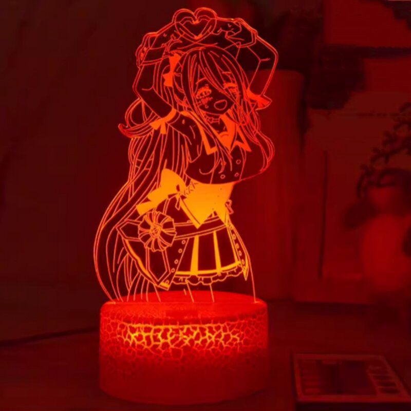 블루 아카이브 3D 야간 조명 섹시한 소녀 아크릴 야간 조명, 7/16 색상 테이블 램프, 소년 소녀용 창의적인 생일 선물, 홈 장식
