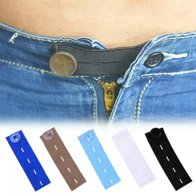 Extensor elástico de cintura para pantalones, hebilla de extensión de cinturón, botón de embarazo, accesorios de hebilla de tela, 1 piezas, 2024