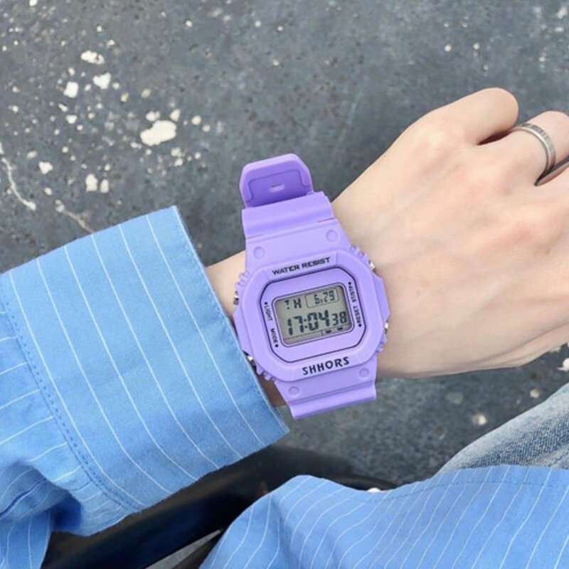 Moda przezroczysty cyfrowy zegarek kwadratowy kobiet zegarki sportowe wodoodporny elektroniczny zegarek Reloj Mujer zegar Dropshipping