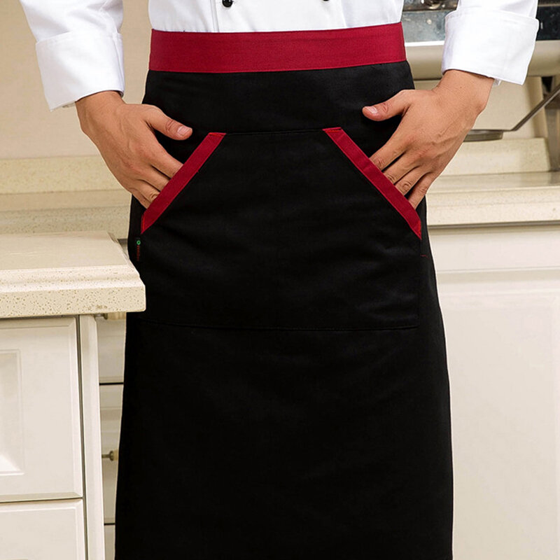 Tablier de cuisine demi-longueur pour homme et femme, chasuble de cuisine, restaurant occidental, restaurant Chamonix 73Bar