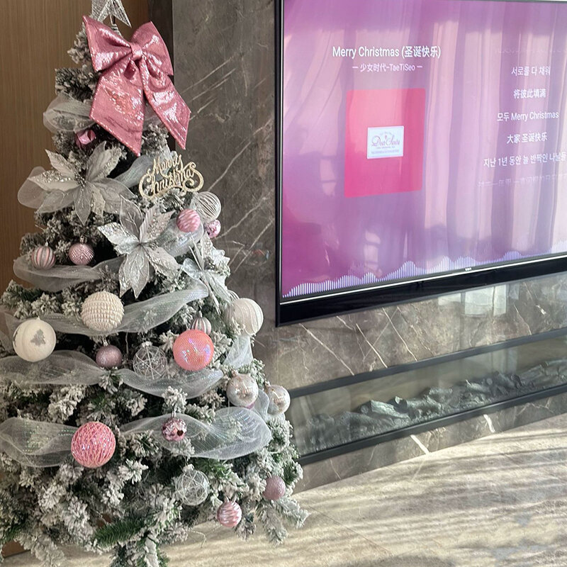 Natal malha tule rolo tecido árvore pingente, feliz natal decoração para casa, presentes de natal, artesanato diy, ano novo, 2023