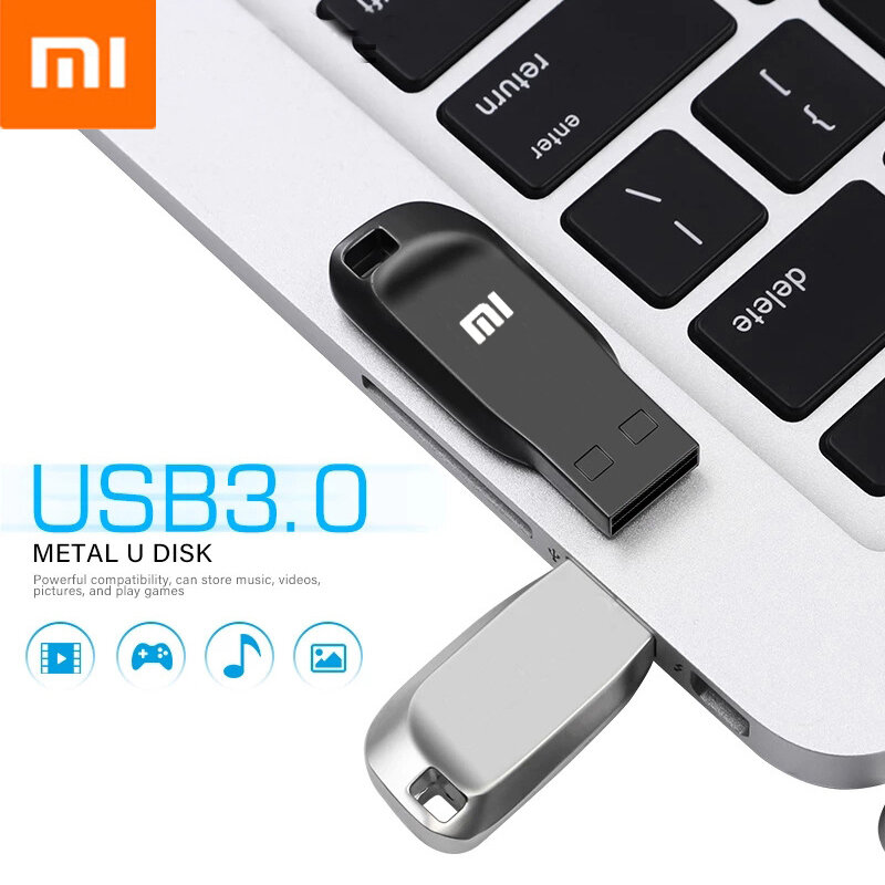 Оригинальный флеш-накопитель Xiaomi Pen Drive 2 ТБ, USB 3,0, металлический флеш-накопитель большой емкости 1 ТБ, высокоскоростной переносной накопитель, Водонепроницаемый U-диск памяти