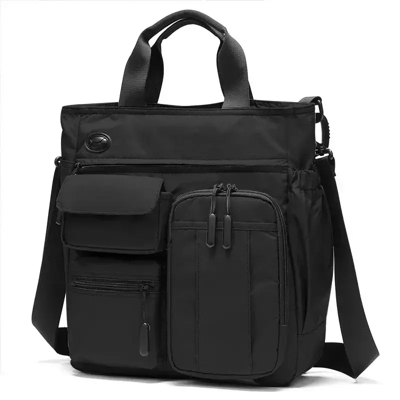 Многофункциональная сумка, портфель на плечо, Мужская диагональная деловая сумка для планшета и документов, для отдыха 14 дюймов, многослойная Сумка для документов