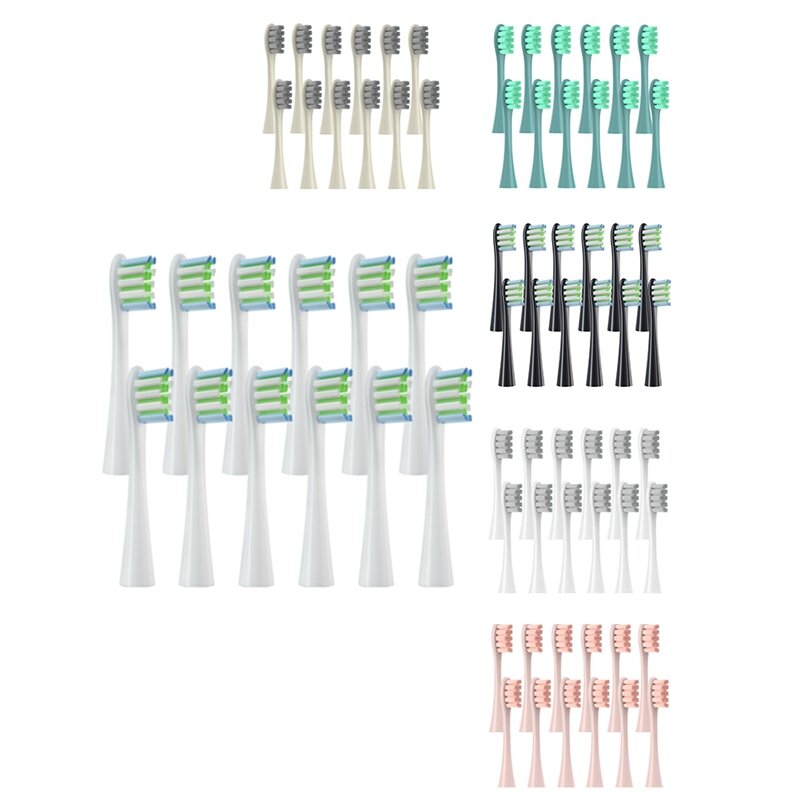 Cabeças de substituição da escova para Oclean X Pro, Z1, F1, Um, Ar 2, SE, Suave Dupont, Bicos de Limpeza Profunda, 12Pcs