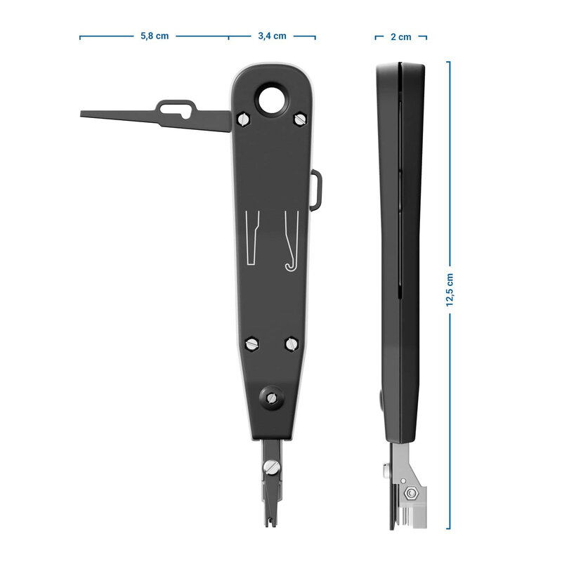 ZoeRax Punch Down Tool, Multifunction Krone Type IDC/Network Wire Cat5 Cat6 & Telephone Impact Terminal Insertion Tools