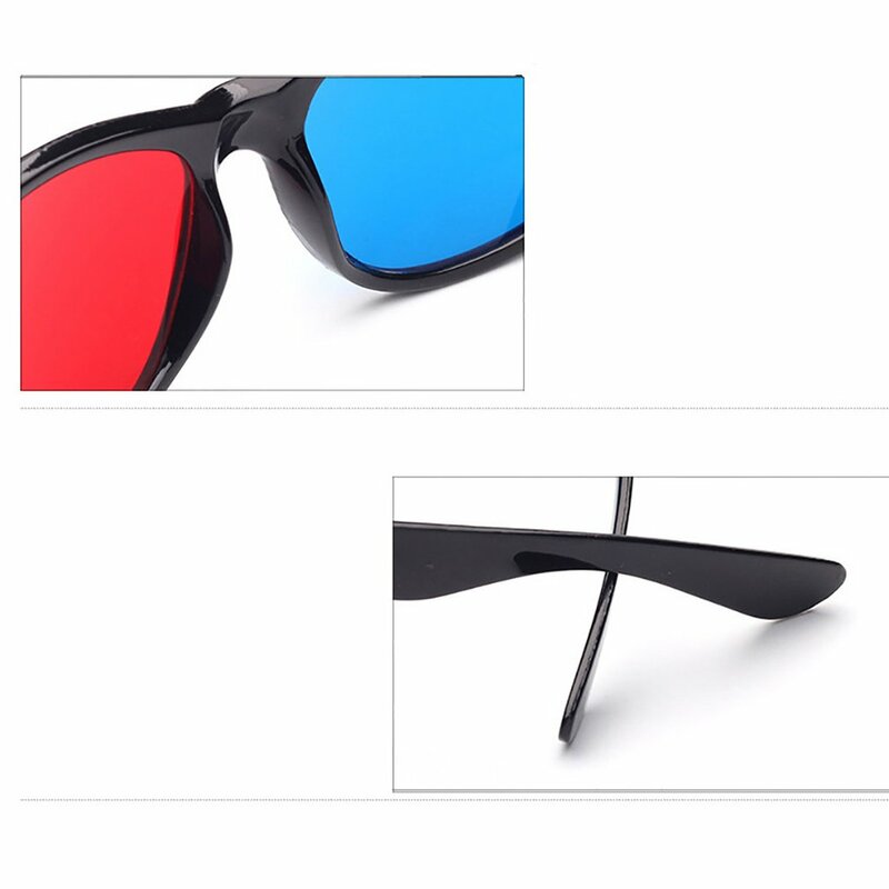 Uniwersalne okulary 3D TV film wymiarowy anaglif wideo ramka 3D okulary czerwony i niebieski kolor do gry DVD