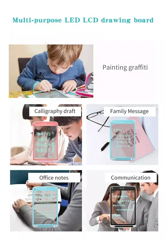 لوحة رسم إلكترونية للأطفال ، شاشة LCD للكتابة ، أقراص الرسم البياني الرقمي ، لوحة الكتابة اليدوية الإلكترونية ، 4.4"