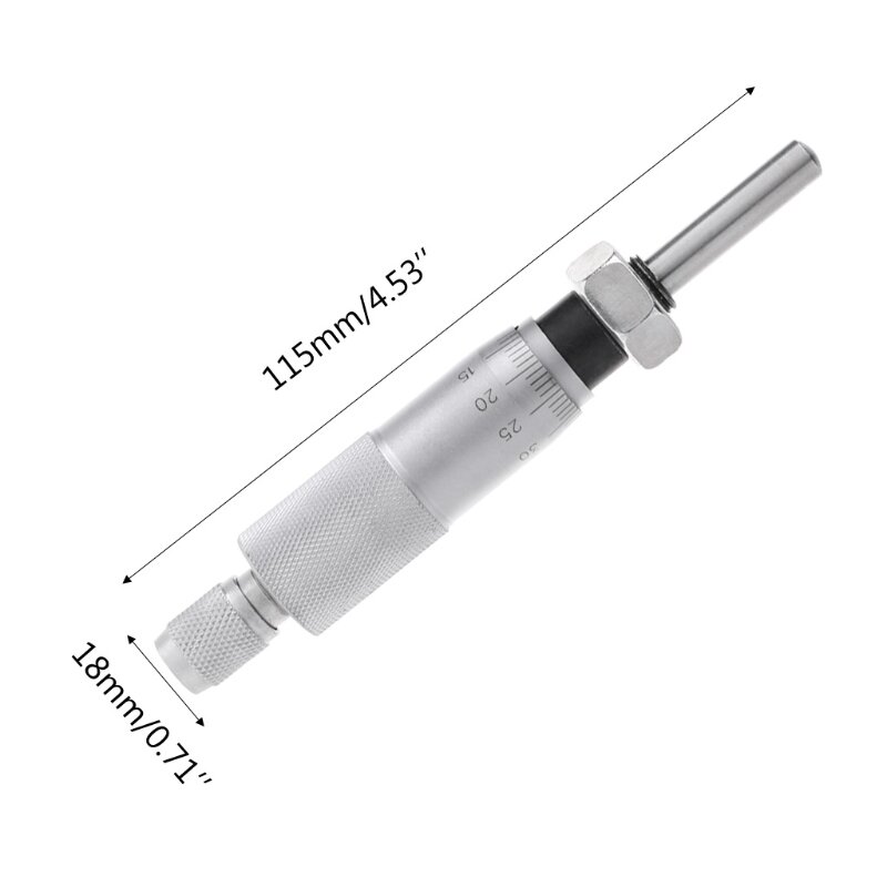 Tipo micrômetro redondo da linha da agulha da escala 0-25mm para a medida principal da medida para