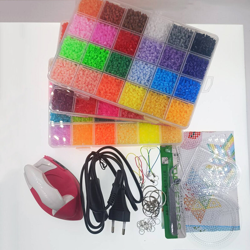 Kit de fusion de perles européennes, mosaïque thermique, jouet Pixel Art Puzzle, bricolage, artisanat 3D, perles de repassage exécutives, 2.6mm