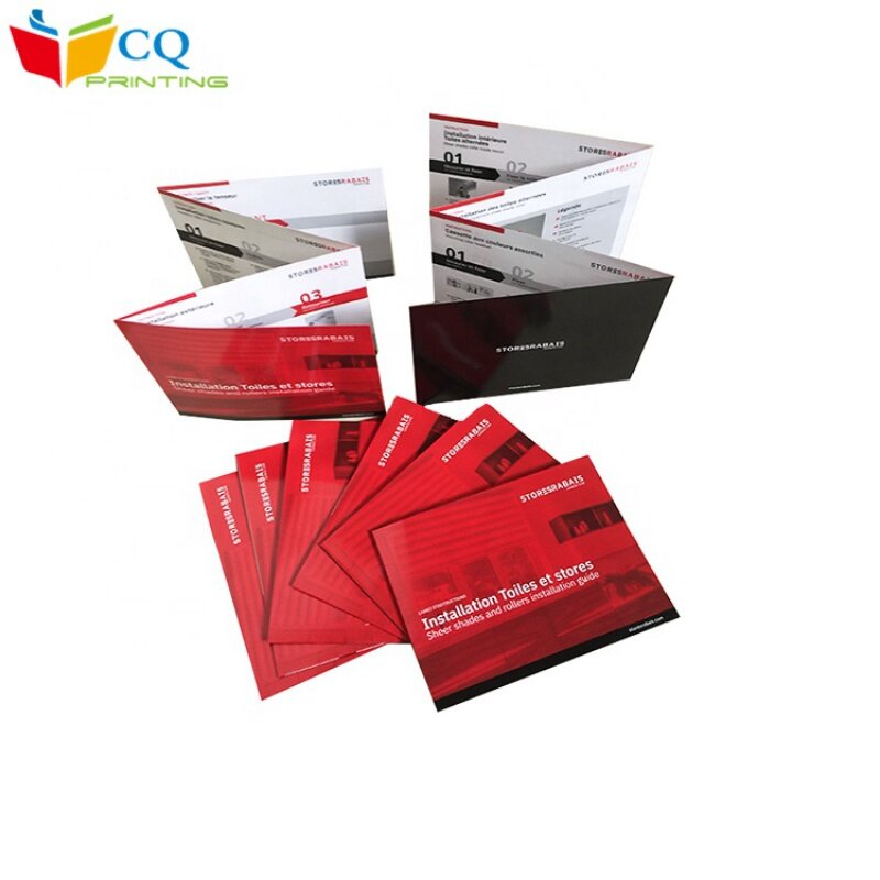 Customized product.Custom cheap full colour printing instruction leaflet brochure folder / a5 Booklet, folded flyers,