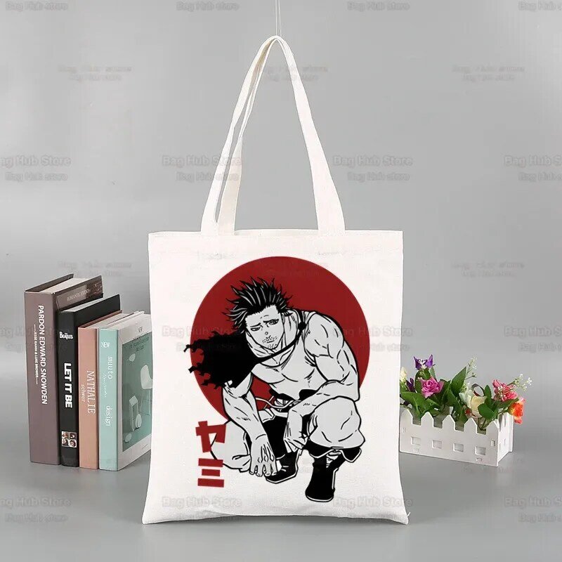 Black Clover Anime Asta Yuno Ulzzang Shopper Bag Print Canvas Tote Bag Handbags Women Bag Harajuku Shoulder Bags