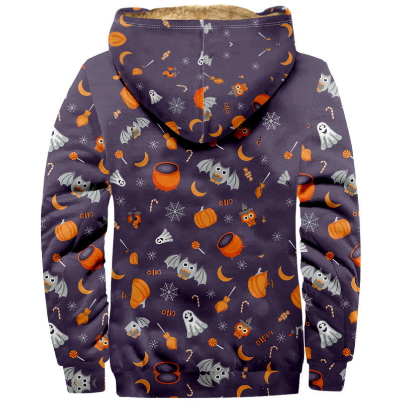 Sudadera con capucha de Halloween para hombre y mujer, suéter de manga larga con cremallera y cuello levantado, ropa 3D de moda Y2K, 2023