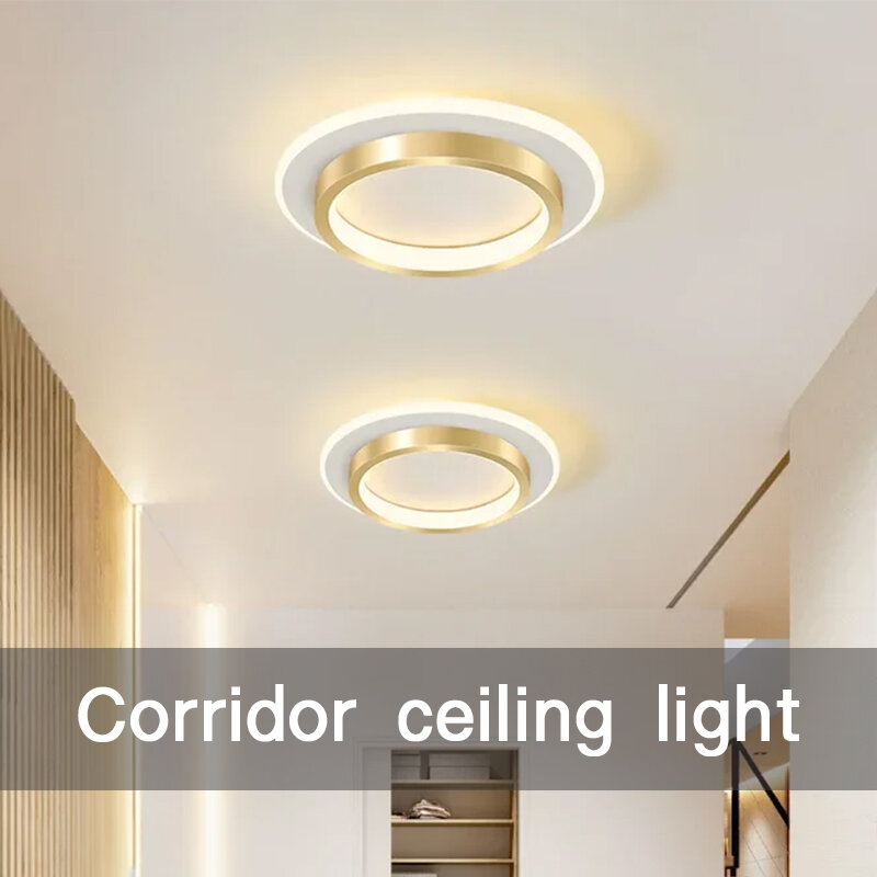Nowoczesny korytarz LED lampa sufitowa żyrandol do przejścia balkon schody przedpokój sypialnia łazienka oświetlenie wewnętrzne oprawy połysk