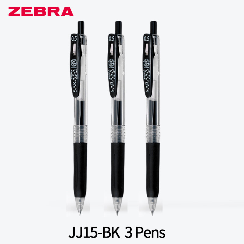 Zebra Sarasa คลิปสีดำขนาด0.5มม. ปากกาลูกลื่นปากกาหมึกเจลหดได้สำหรับเติมเครื่องเขียนอุปกรณ์สำนักงาน