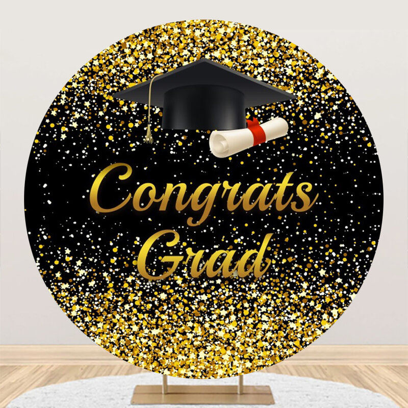 Class of 2024 Graduation Prom Party Round Backdrop Congrats Grad Photography Background Circle Photo Photographic Studio Shoots