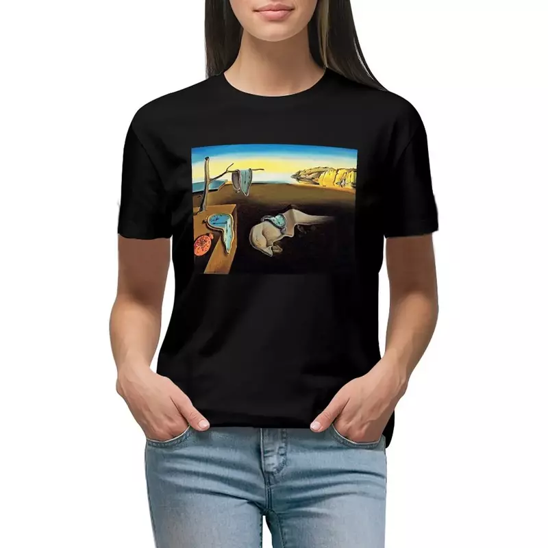 Dali, Salvador Dali, De Persistentie Van Het Geheugen, 1931. T-Shirt. Png T-Shirt Oversized Plus Size Tops Vrouw T-Shirts