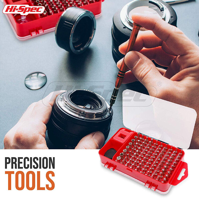 Hi-spec – Kit de tournevis Torx électronique, 108 pièces, CR-V, Kit d'outils de réparation d'ouverture, Kit de tournevis magnétique pour ordinateur portable