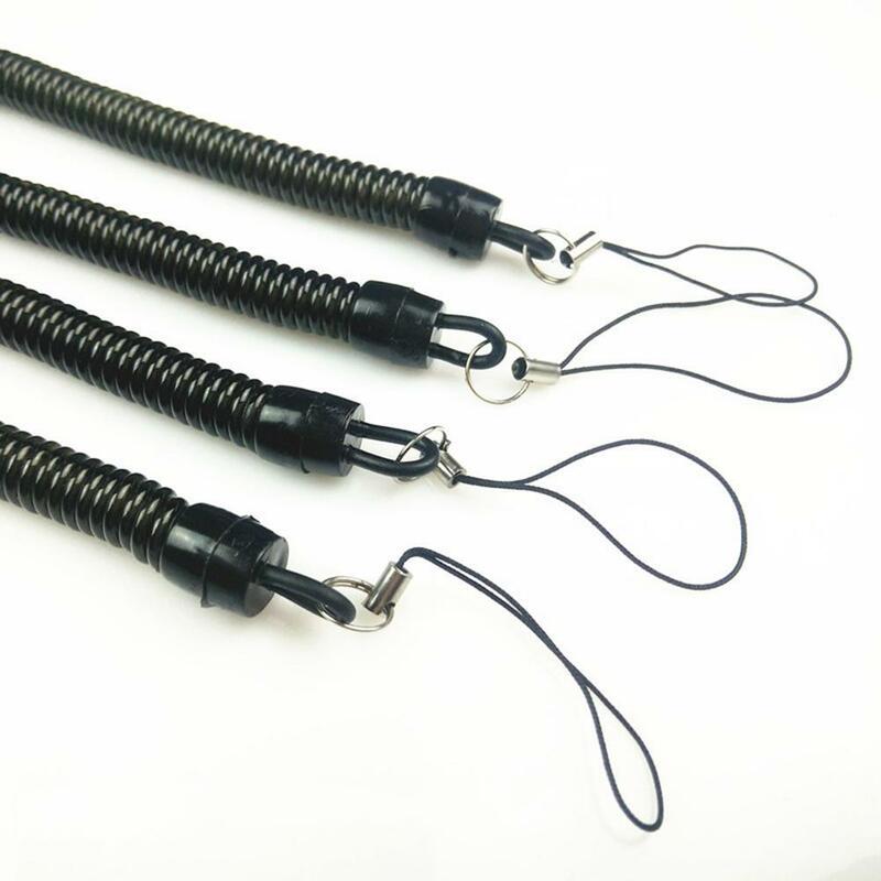 Lockable Key Rope com bobina elástica, colhedor, pesca faltando corda, Koord Key Chain, estiramento Tether, Primavera Corda, Fashion Wire, 5, 3, 1