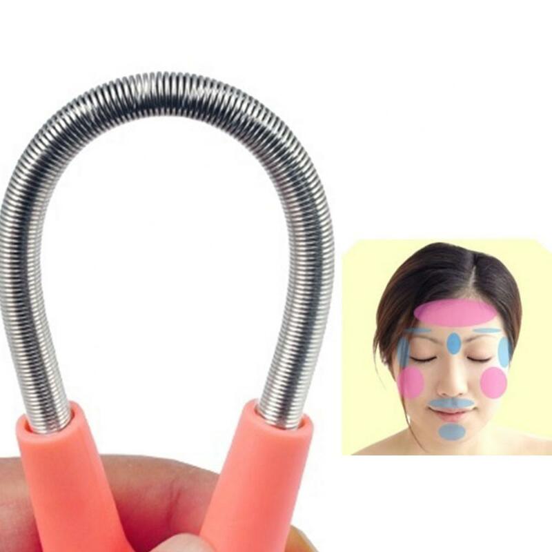 Draagbare Epilator Haarverwijderaar Roestvrijstalen Face Spring Stick Threading Tool
