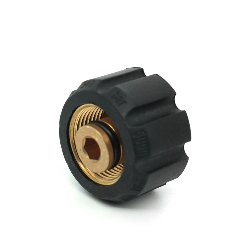 Adaptor tombak busa pencuci tekanan tinggi M22 Coupler sekrup dengan benang G1/4 untuk Karcher HD/HDS cuci mobil