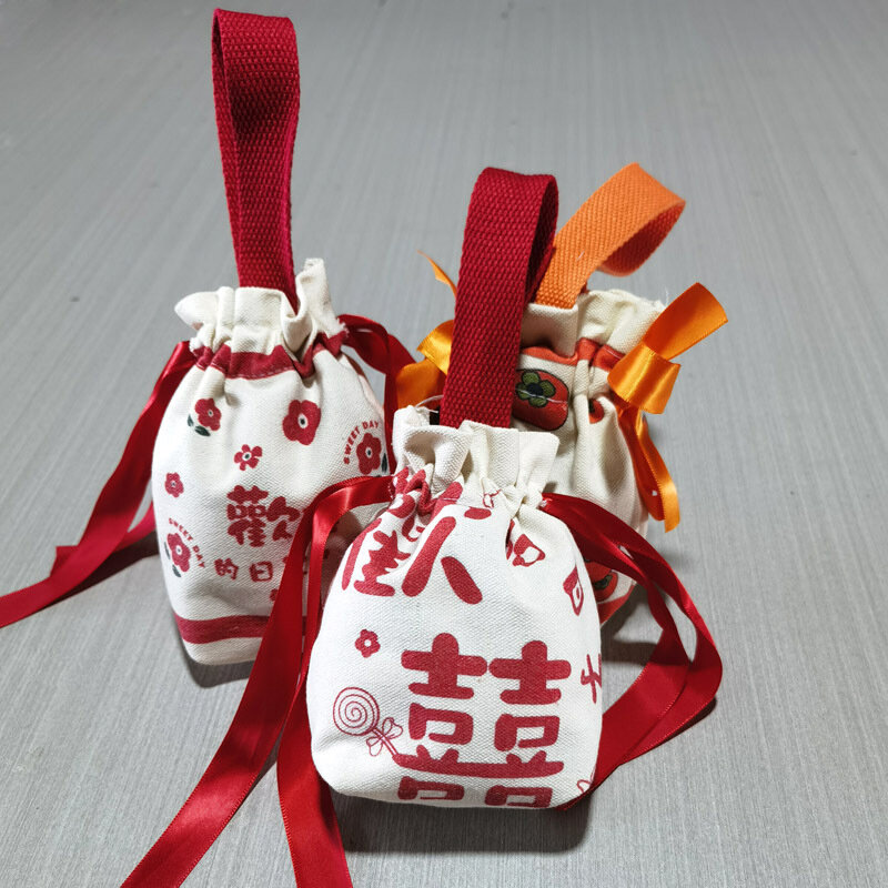 Nuovo sacchetto di caramelle di nozze regalo di nozze in tela portatile creativo classico Casual