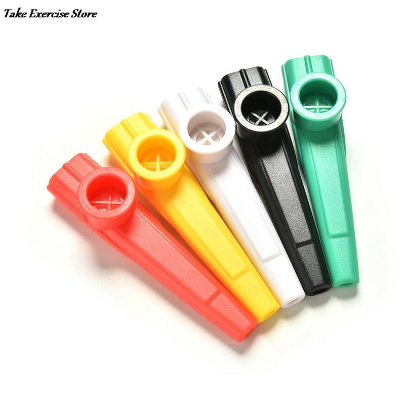 5 Mixed Color Plastic Kazoo Wind Instrument Kazoo Instrument Gift Instrument for Kids Party Supplies Cheerleading Whistle