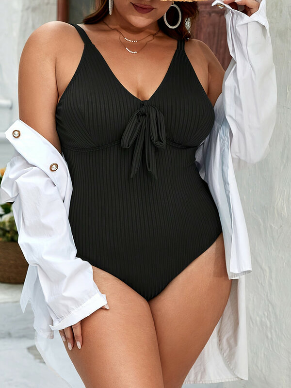 Plus Size strój kąpielowy kobieta Tankini 2024 seksowne Bikini Push Up stroje kąpielowe kobiety jednoczęściowy kostiumy kąpielowe kostium kąpielowy Monokini