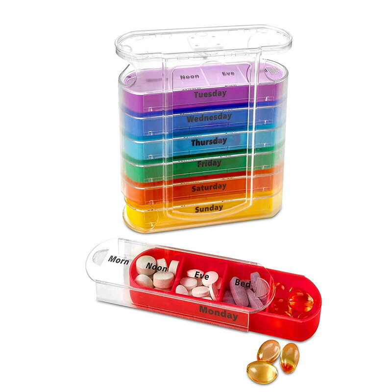 28 Grid Pill Storage Box Box Jewelry Earring Storage Box Weekly Pill Box Home Ornament Container