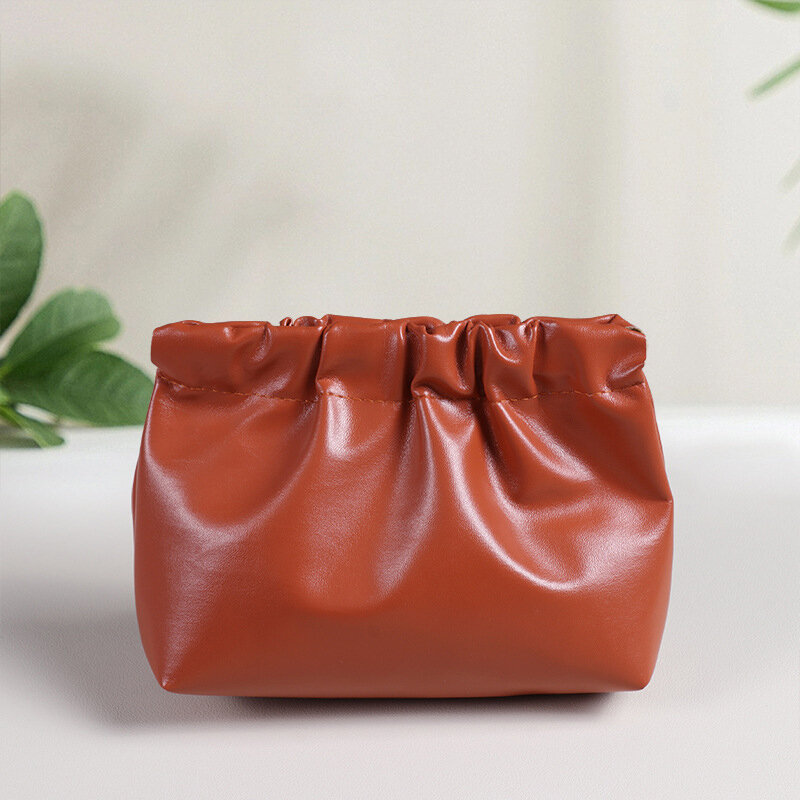حقيبة تخزين Srapnel الجلدية ، مناسبة لمستحضرات التجميل أحمر الشفاه الأشياء الصغيرة ، حمل على