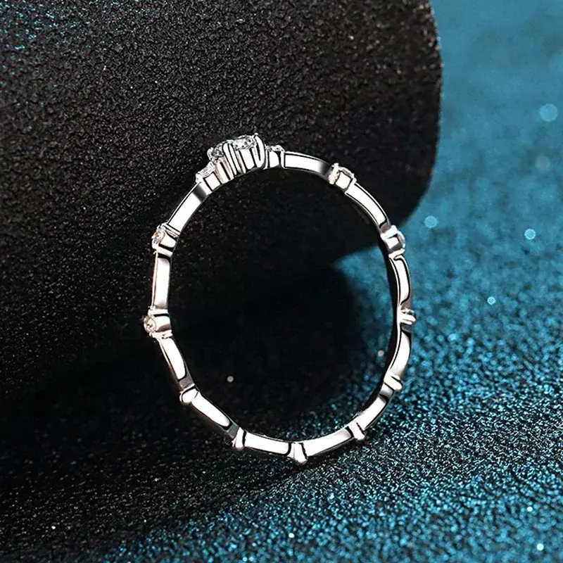 NeeTim D Color VVS1 Moissanite pierścionek dla kobiet ślubny szlachetny klejnot z certyfikatem 925 szterlinga pierścionki zaręczynowe prezenty