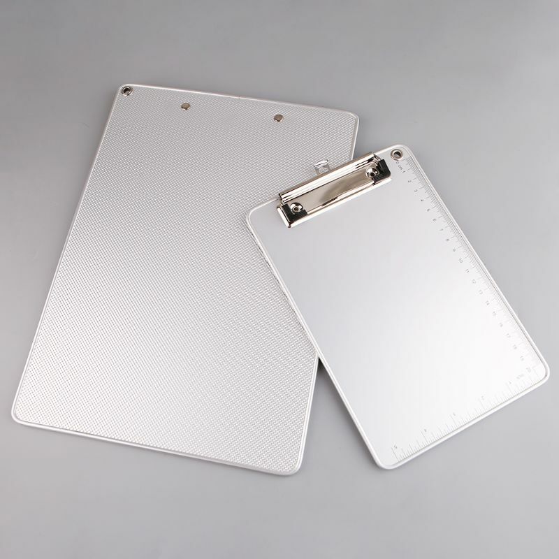 휴대용 알루미늄 합금 쓰기 클립 보드 미끄럼 방지 파일 하드보드 용지 H