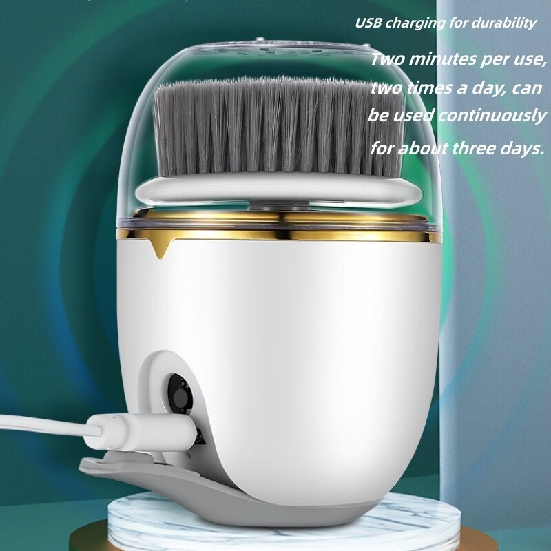 Nuovo detergente elettrico per il viso, strumento di pulizia e bellezza impermeabile con ricarica elettrica, spazzola multifunzionale per il lavaggio del viso