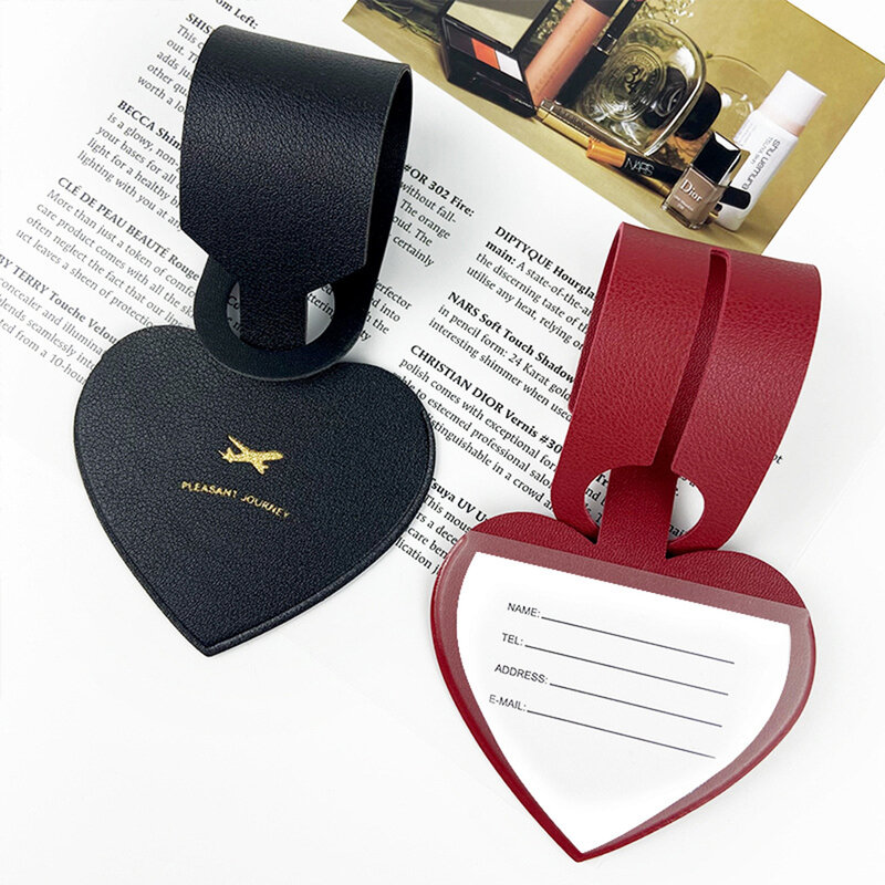 Etiqueta de equipaje de corazón con letras personalizadas para hombres y mujeres, etiqueta de equipaje con logotipo, regalo de boda DIY, accesorios de viaje