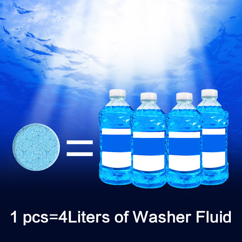100 comprimidos concentrados detergente carro pára-brisa limpeza efervescente comprimidos ultra-limpar limpador de vidro para casa de banho