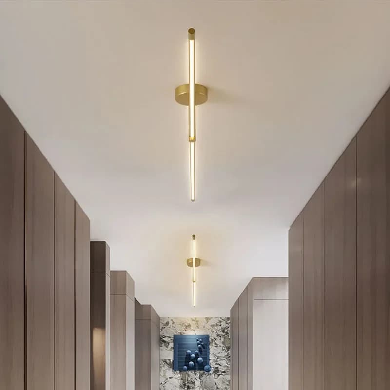Lampu plafon LED Modern, lampu pencahayaan untuk lorong koridor samping tempat tidur kamar mandi, lampu garis cermin, dekorasi rumah