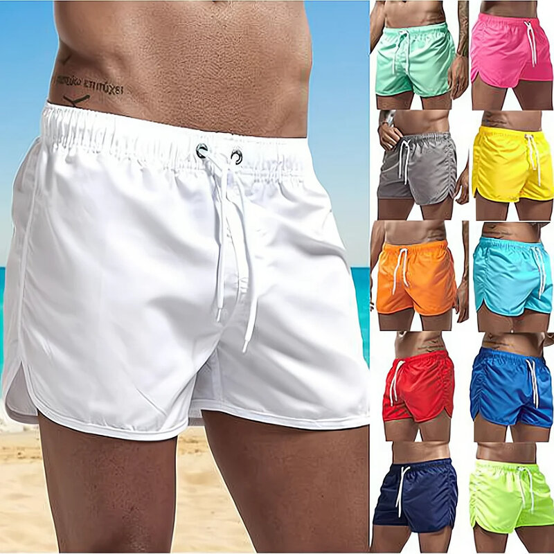 Men's Quick Dry Swimming Trunks, Swimming Swimsuit, Surfing, Beach, Water Sports, Summer, 13 Colors, S-3XL