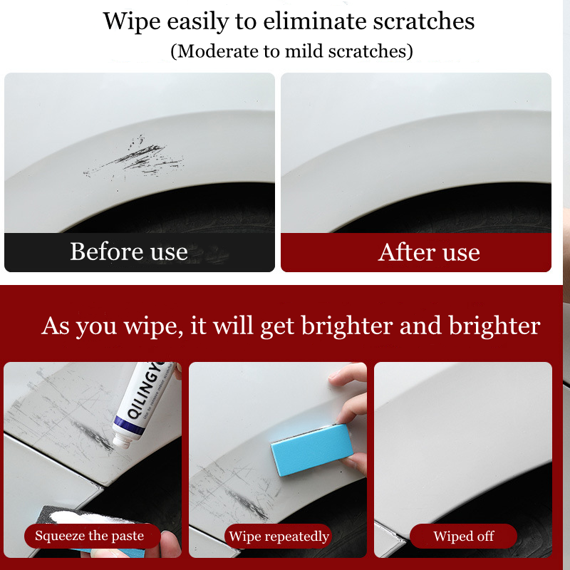 Car Scratch Repair Wax Kit, Pasta de moagem, Paint Care, Auto Corpo Composto Polimento Cleaner, Polidores Set, Repair Tool