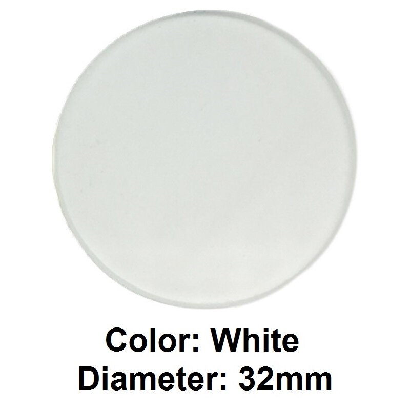 Filtro esmerilado blanco para microscopio, 100 piezas, 32mm