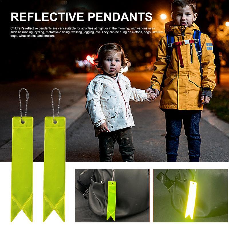 Reflector Pendant mochila reflexiva para crianças, altamente visível, caminhada noturna, equipamento de segurança, impermeável, bolsa, 10pcs