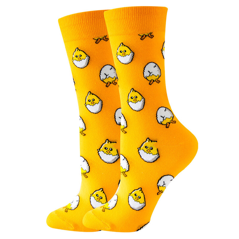 4 Paare neue Mode bunte lustige glückliche lässige Frauen Socken Kleid Harajuku niedlichen Cartoon Katze Hund Zitrone Donut Mädchen Baumwoll socken