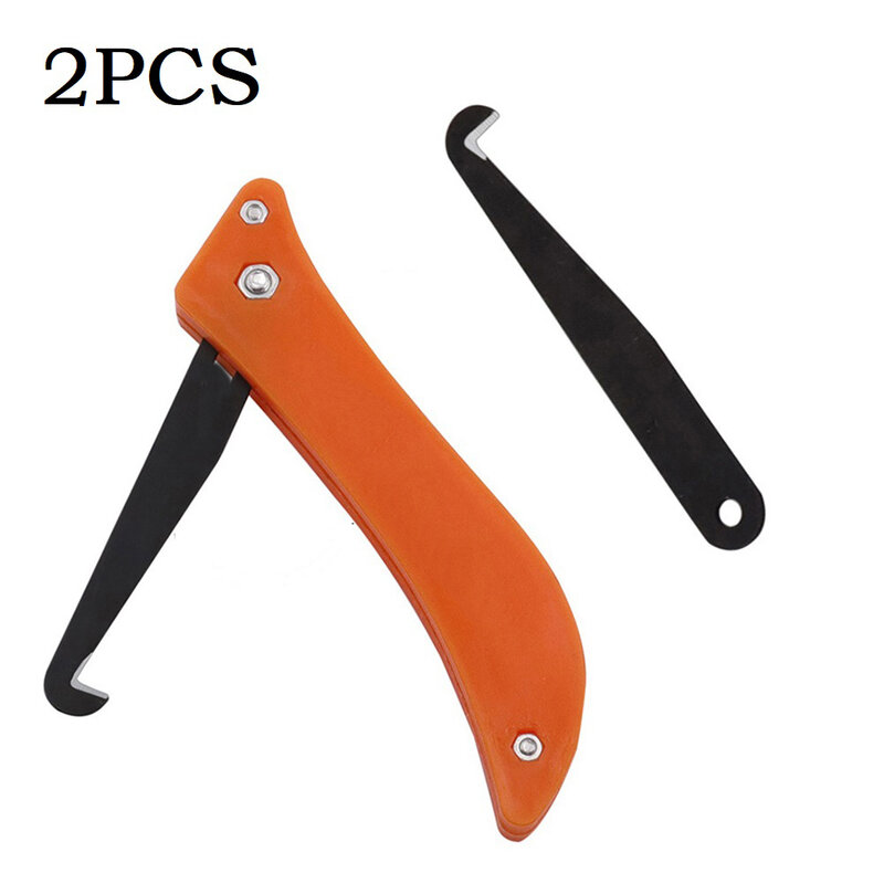 2 Pcs Ceramic Tile Gap Cleaning Tool Hook Blade Old Grout Removal Hand Repairing Tools Renovation Construction Accessories Tools