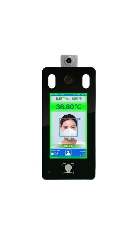 Бесконтактный сканер для распознавания лица и измерения температуры с системой учета времени