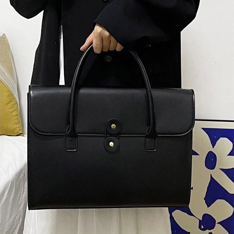 Luksusowy Design modna torba skórzana Tote o dużej pojemności spersonalizowane litery biznesowa torba na laptopa dla kobiet i studentów