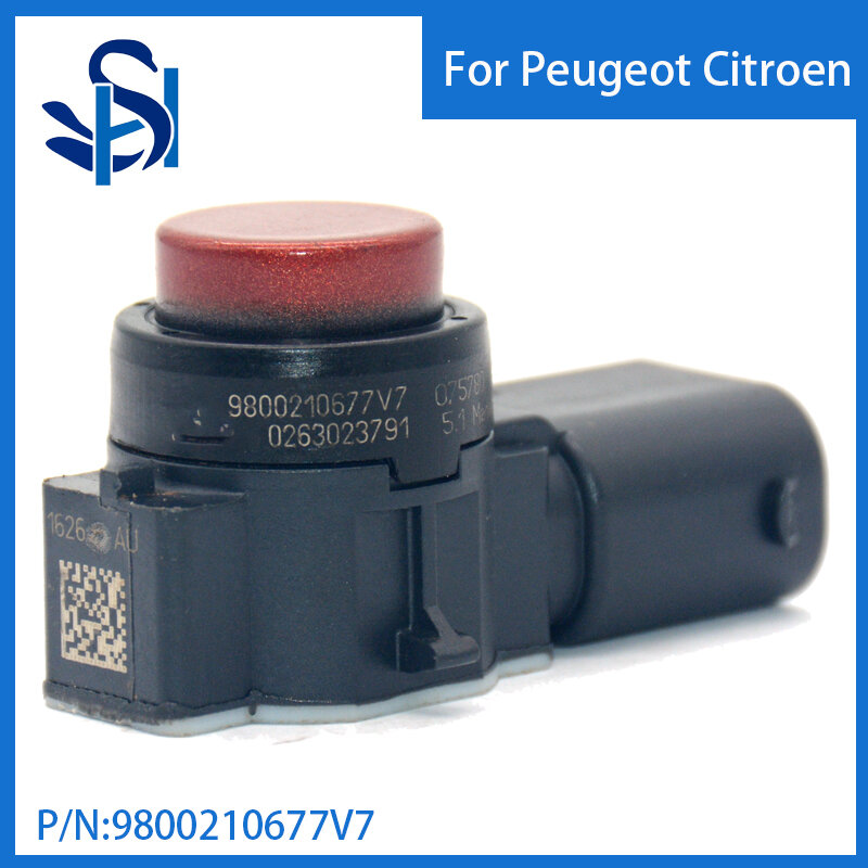 Pdc-citroen and Peugeot用パーキングセンサー,レーダーカラー,オレンジと赤,9800210677v7