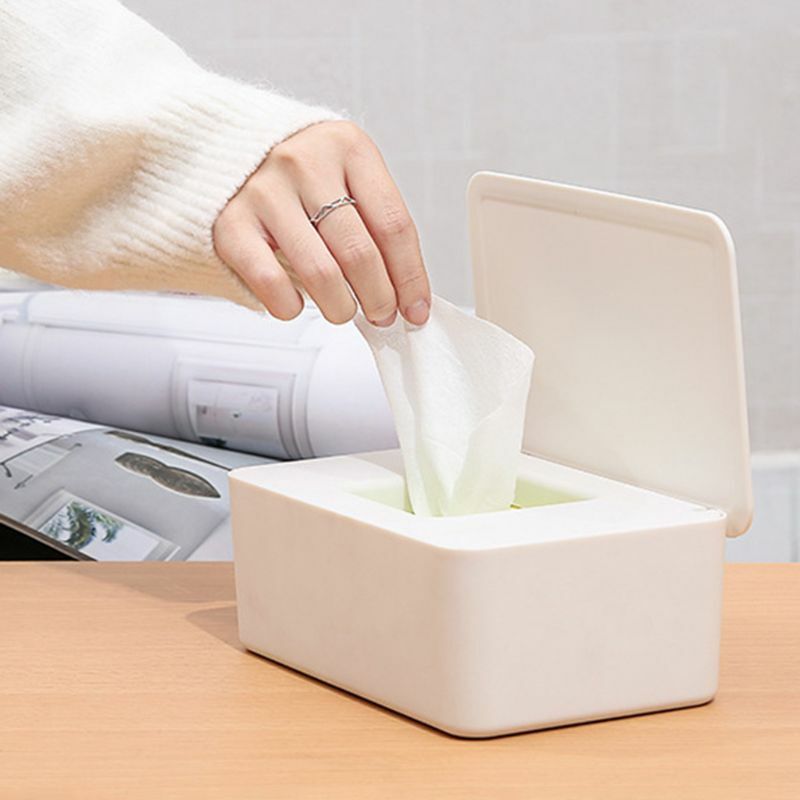 Tabletop Tissue Organizer Feucht tücher Aufbewahrung sbox für Wohnzimmer Schlafzimmer Küche große Kapazität Tücher Spender staub dicht