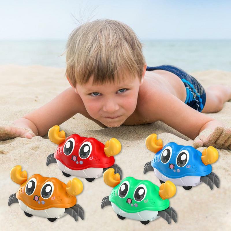 Mainan bayi merangkak kepiting lucu mainan bayi interaktif berjalan menari mainan bayi menyenangkan hadiah ulang tahun hiburan untuk lebih dari 3